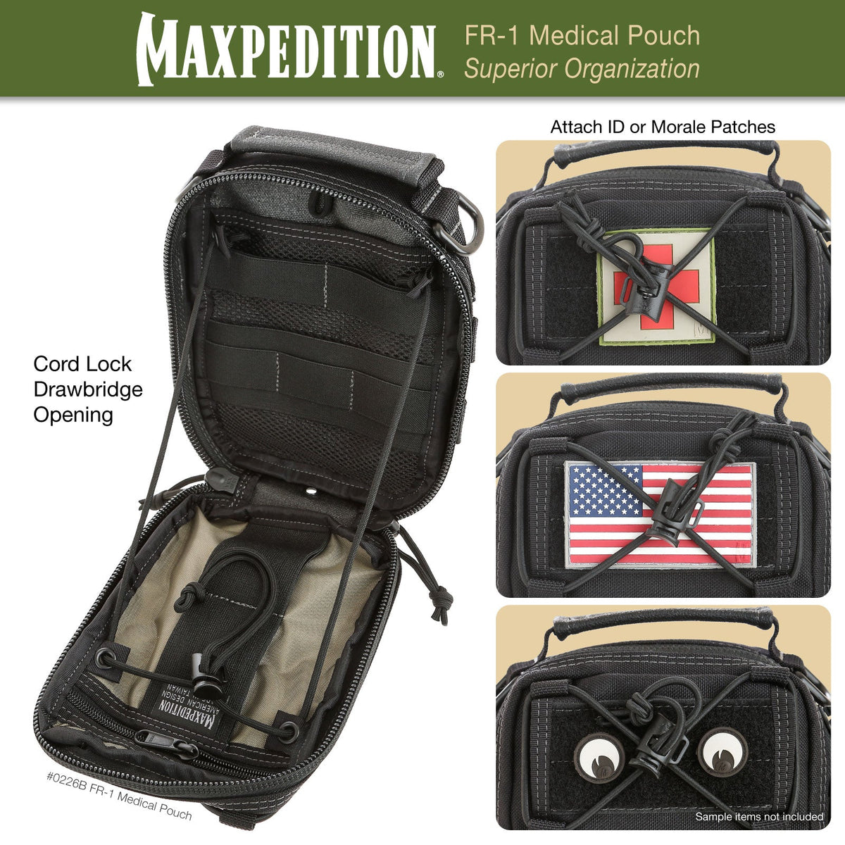 Maxpedition FR-1 Combat Black Medical Pouch