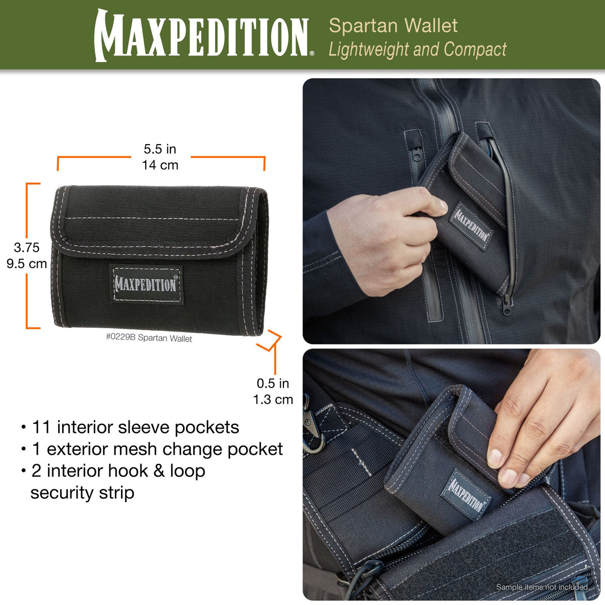 Maxpedition Spartan Black Wallet