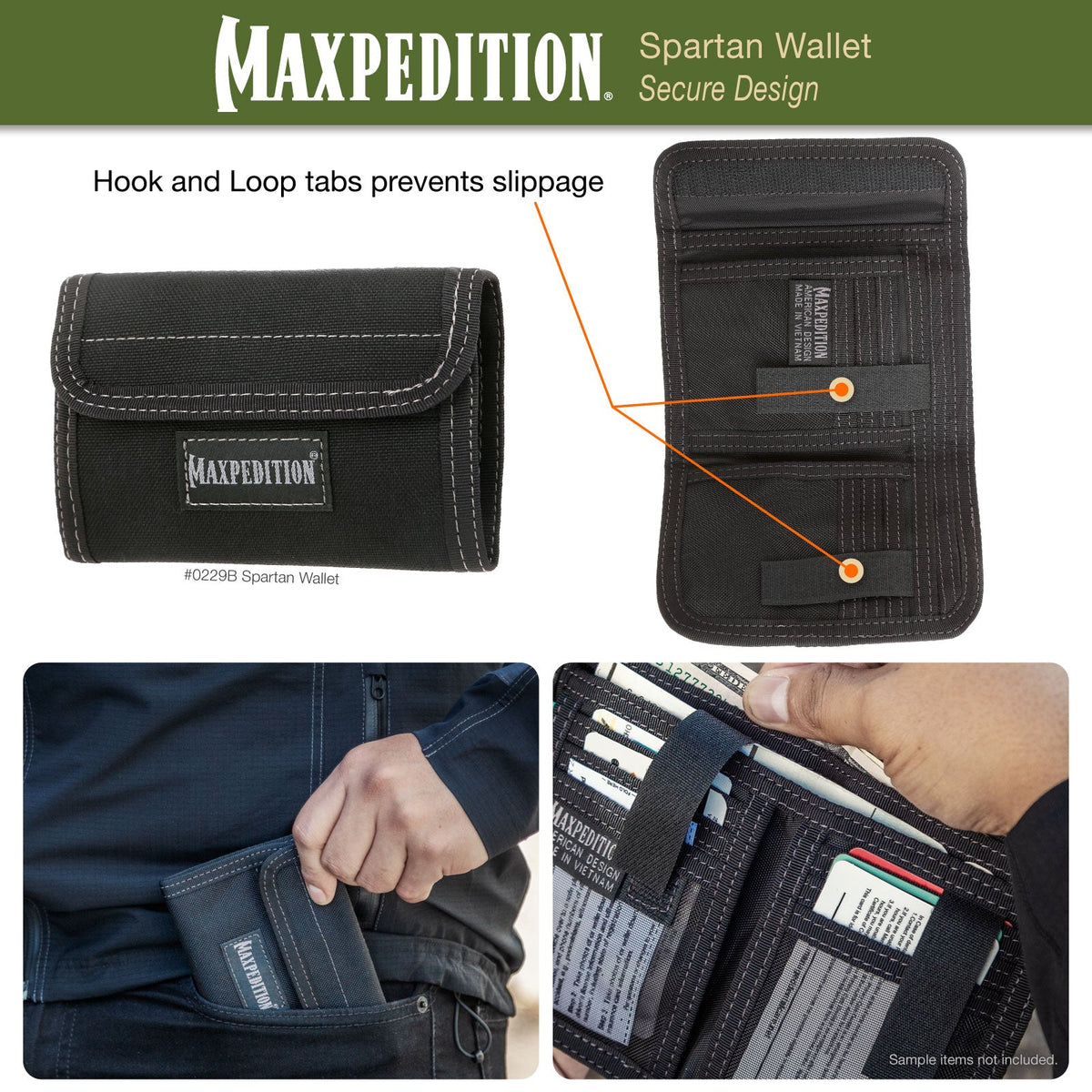 Maxpedition Spartan Black Wallet
