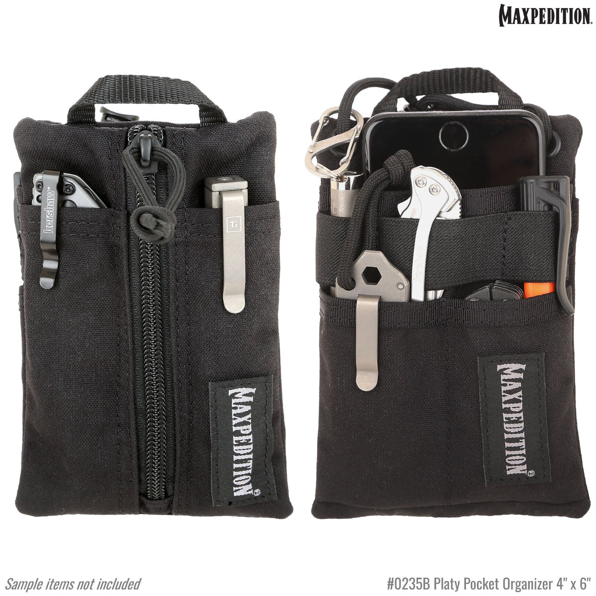 Maxpedition Platy Black Pocket Organiser 4" x 6"