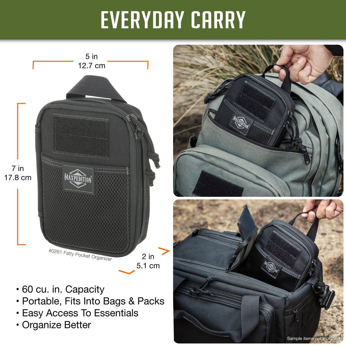 Maxpedition Fatty Khaki Pocket Organiser