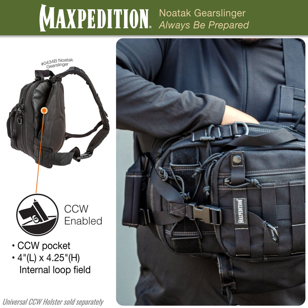 Maxpedition Noatak Black Gearslinger