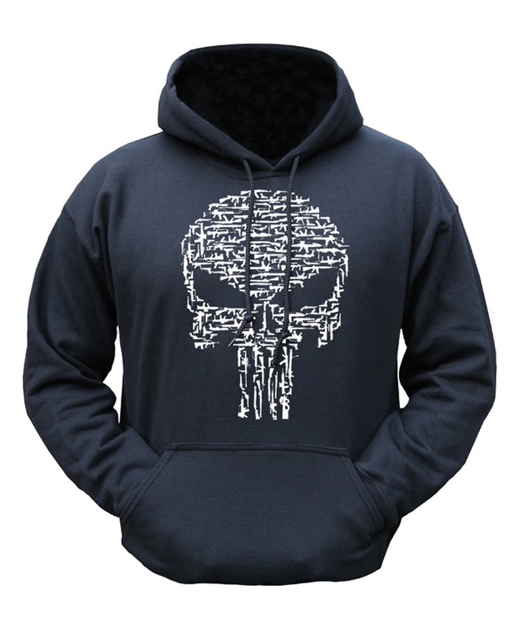 Kombat UK Skull / Guns Hoodie - Black