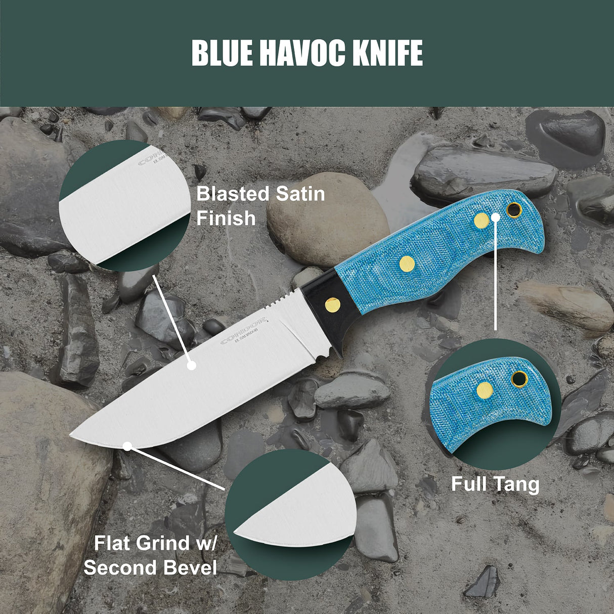 Condor Blue Havoc Fixed Blade Knife