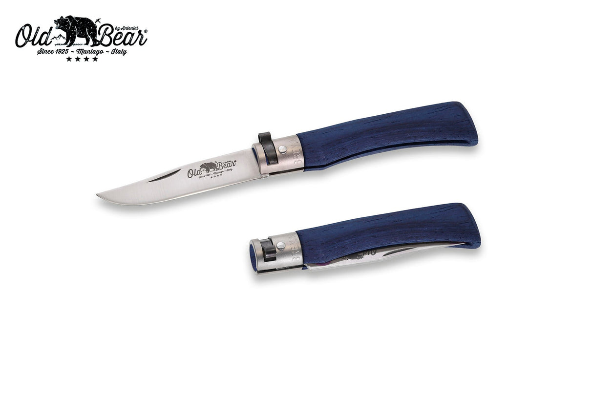 Antonini Old Bear Full Colour Small Blue Folding Knife