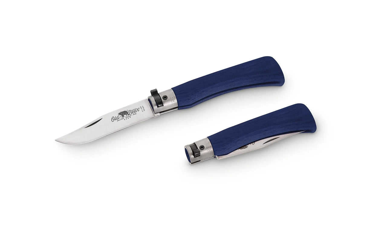 Antonini Old Bear Full Colour Large Blue Folding Knife