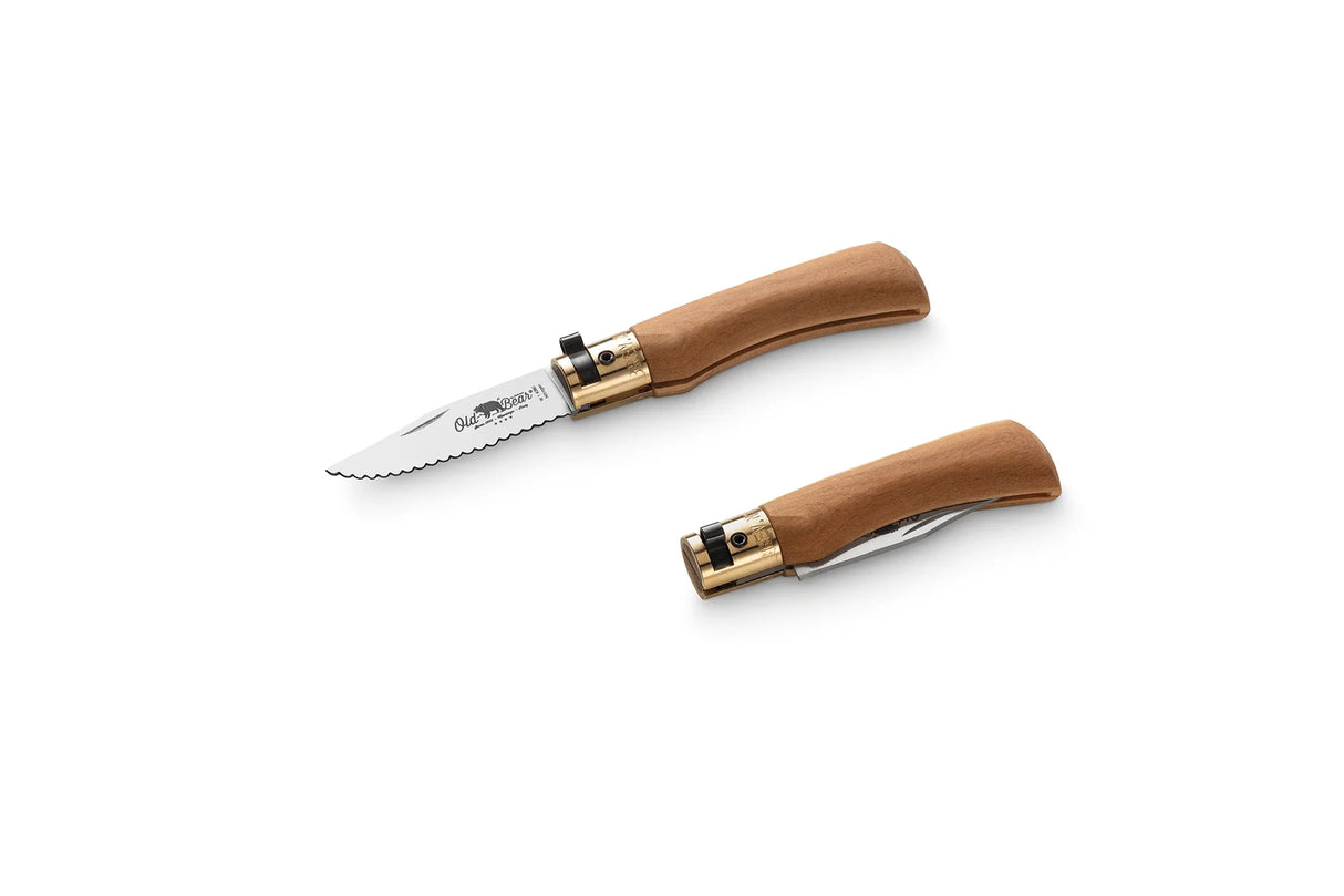 Antonini Old Bear XS Olive Stainless Serrated Folding Knife