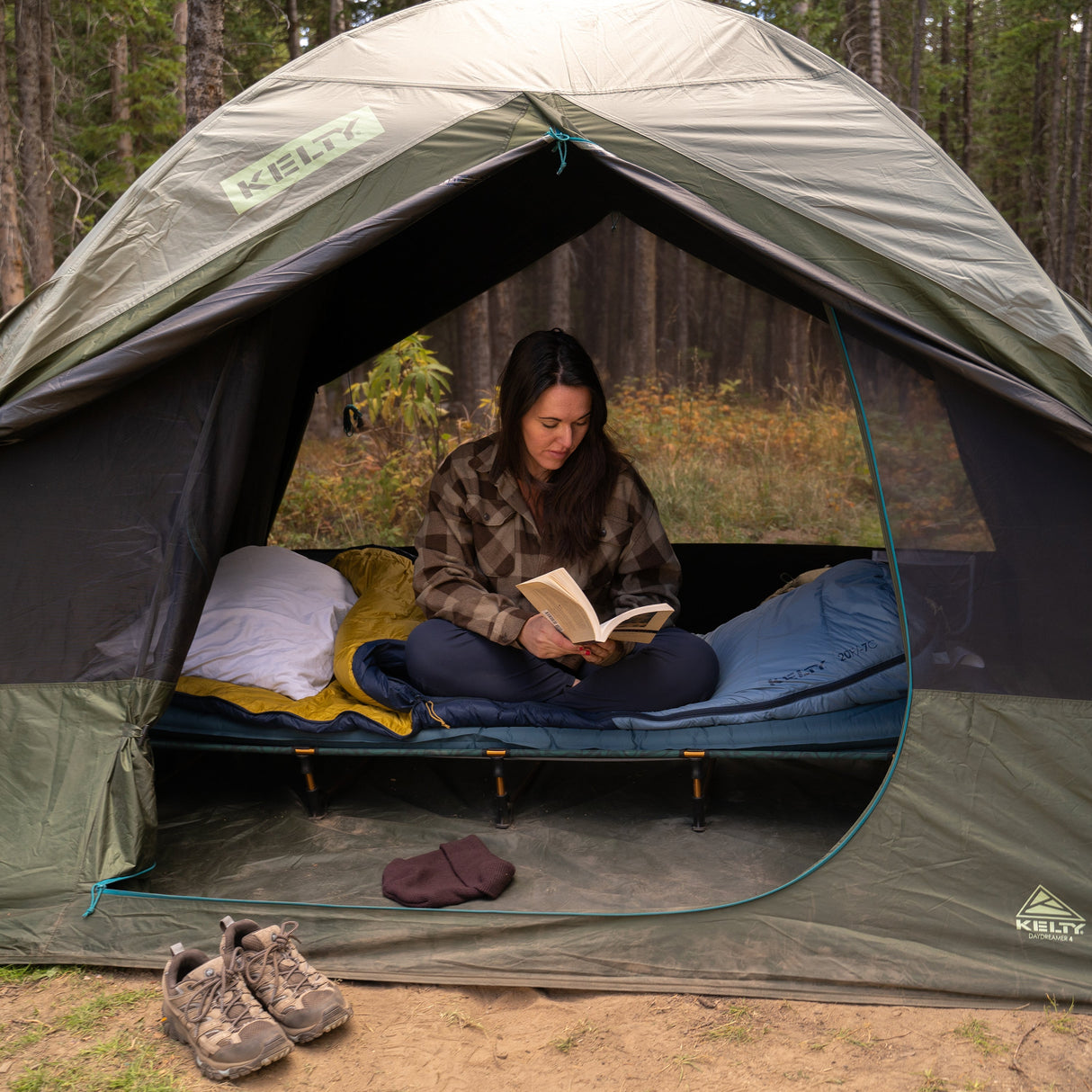 Kelty Lowdown Camp Cot Bed - Fern