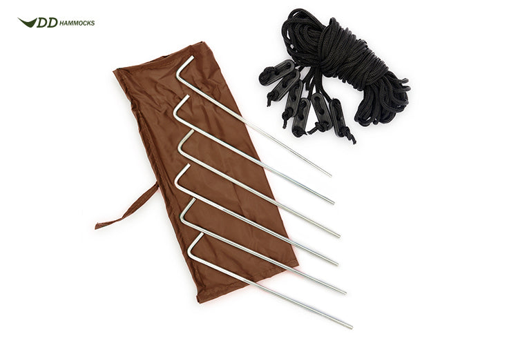 DD Hammocks Pegs + Guy Lines (x6)