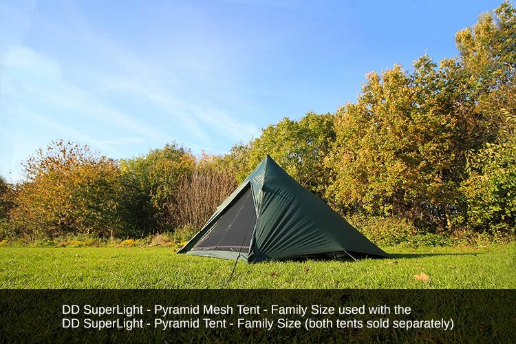 DD Hammocks SuperLight Pyramid Mesh Tent - Family Size