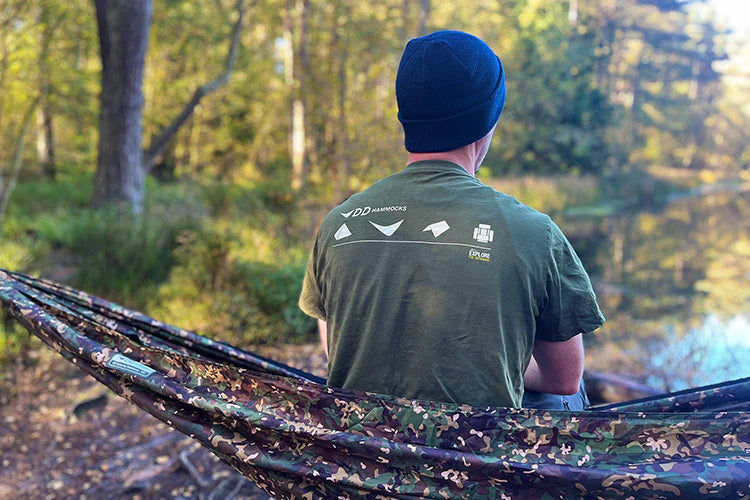 DD Hammocks Men's Icon T-Shirt - Athletic Fit - Dark Olive Green