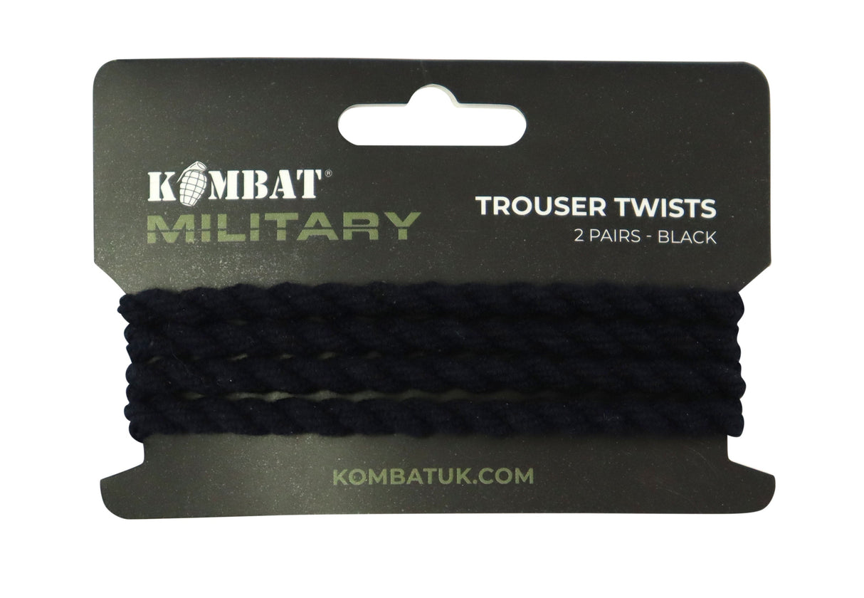 Kombat UK Trouser Twists - Retail Pack of 2 pairs - Black