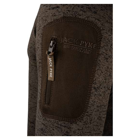 Jack Pyke Melange Quarter Zip Fleece - Brown Fleck