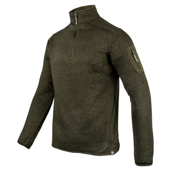 Jack Pyke Melange Quarter Zip Fleece - Green Fleck