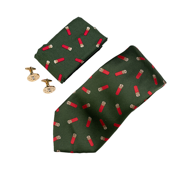 Jack Pyke Tie Hanky And Cufflinks Gift Set - Cartridge