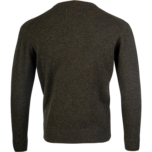Jack Pyke Ashcombe 100% Lambswool V-Neck - Dark Olive