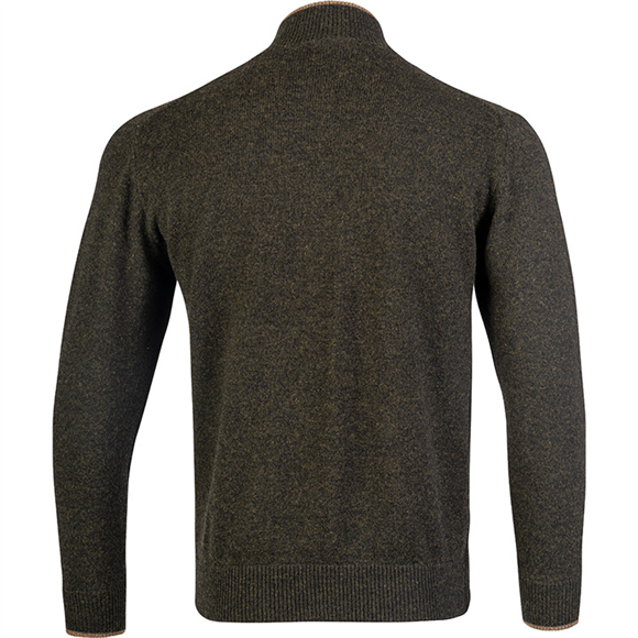 Jack Pyke Ashcombe 100% Lambswool Zipknit - Dark Olive