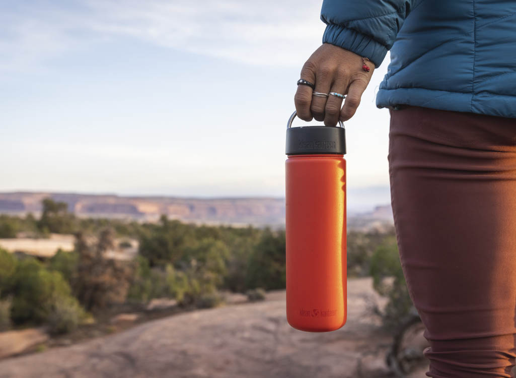 Klean Kanteen 800ml Wide Water Bottle with Loop Cap
