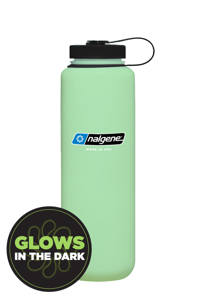 Nalgene 50oz / 1.5L Sustain Wide Mouth Bottle - Green Glow