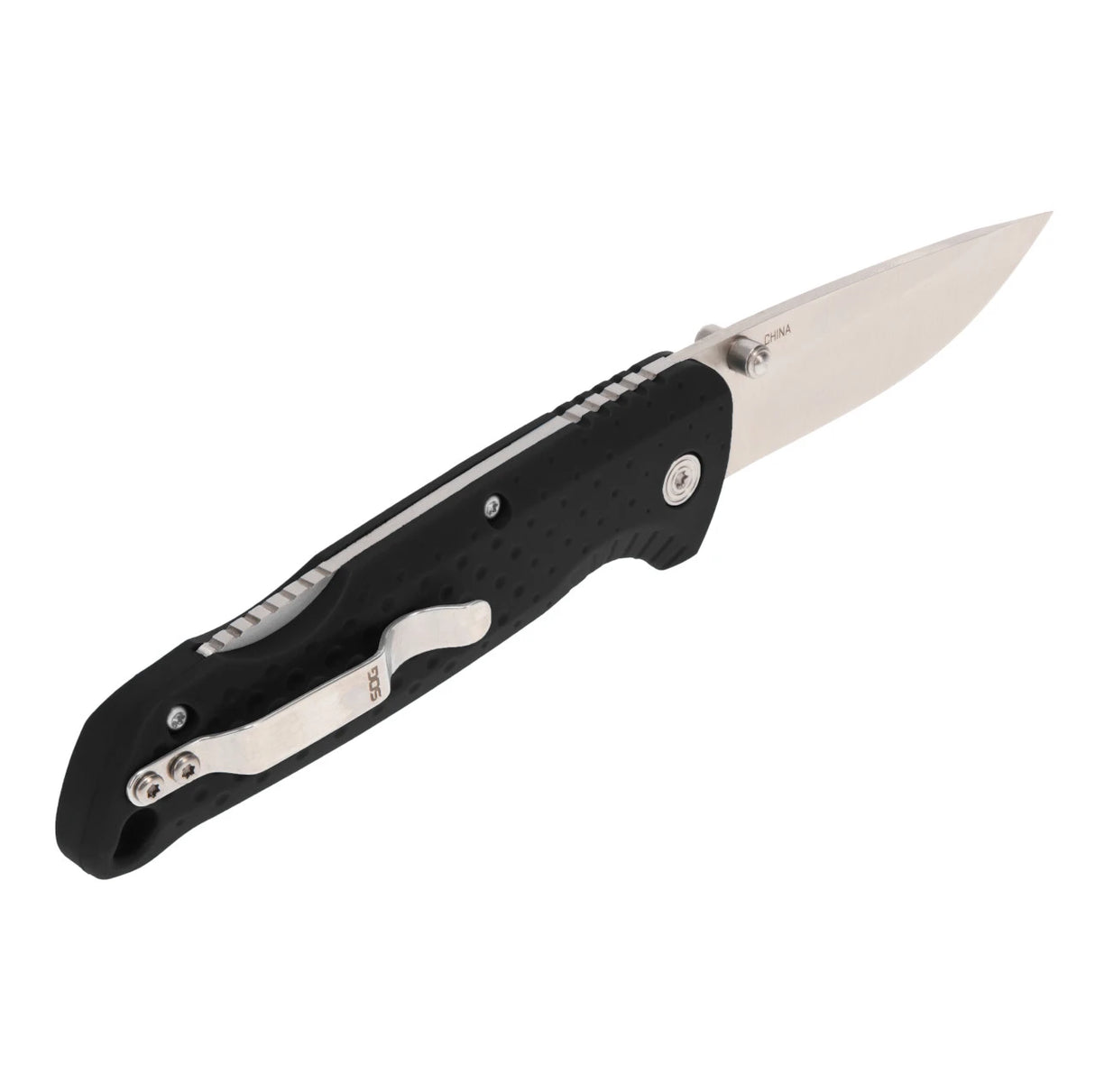 SOG Adventurer LB Black Folding Knife Black + Satin