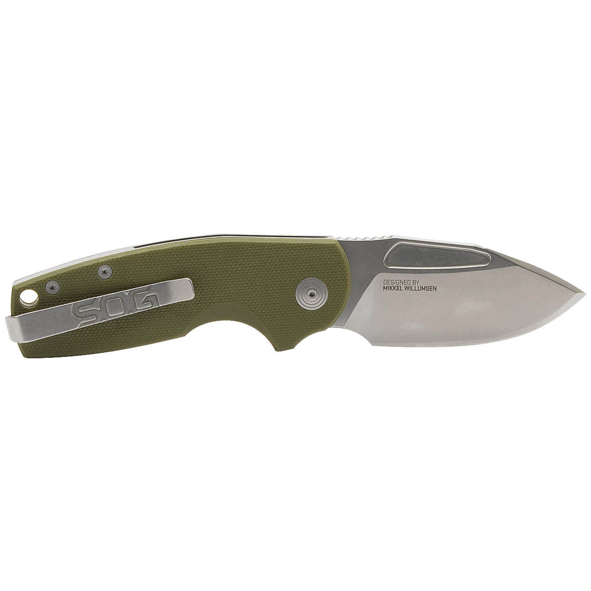 SOG Stout Sj / Od Green Folding Knife