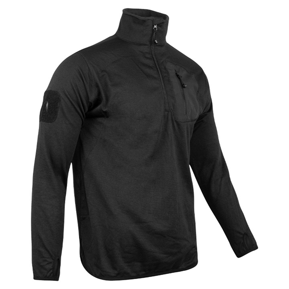 Viper Technical Mid Layer Fleece Top - Black