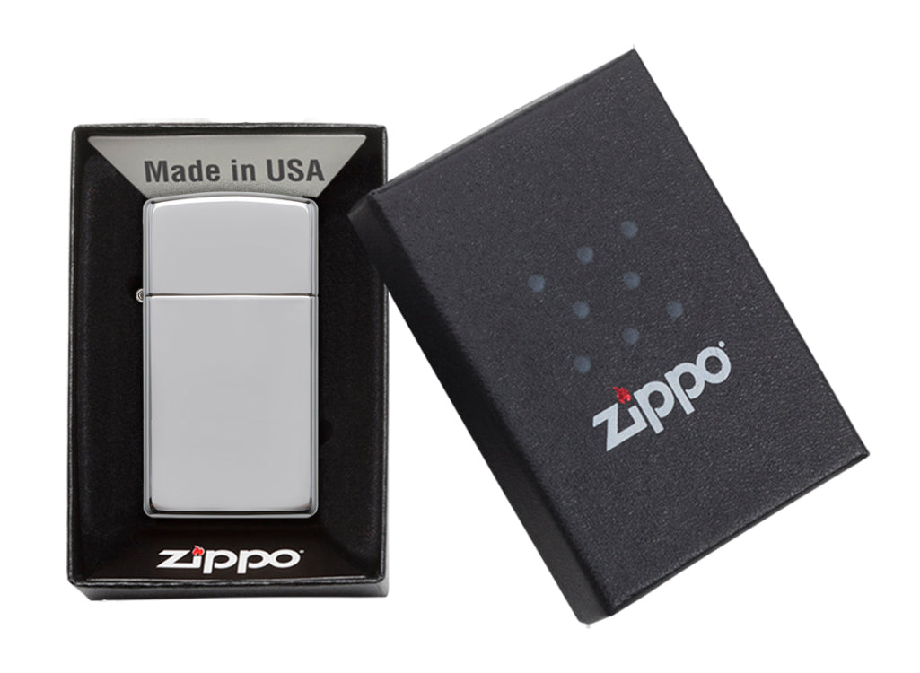 Zippo Slim High Polish Chrome Lighter
