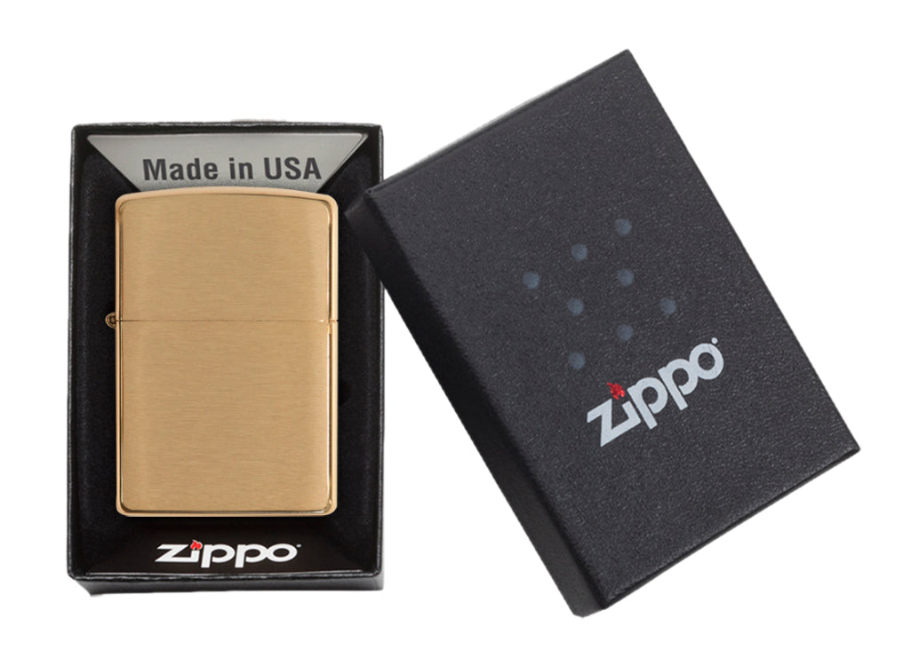 Zippo Classic Brushed Brass Lighter