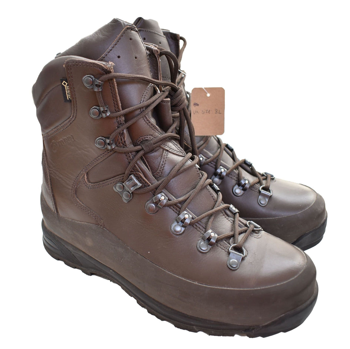 British Military Iturri Cold Wet Weather Brown Leather Combat Boots - Supergrade