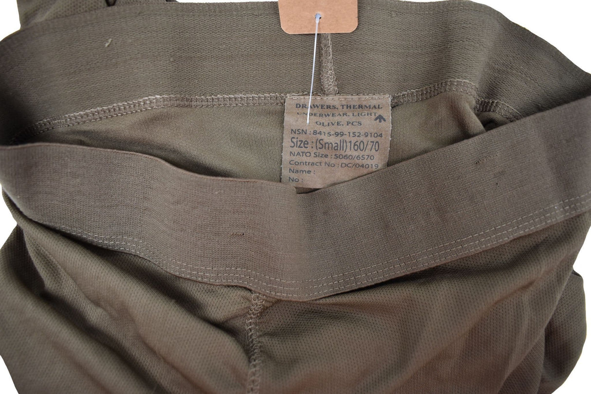British Military PCS Drawers Thermal Underwear - Light Olive