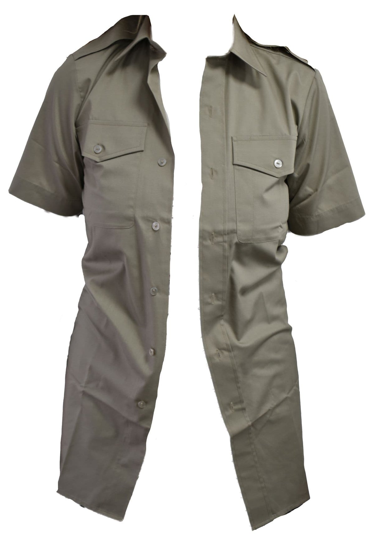 British Military Surplus Men's Short Sleeve Shirt - Stone Brown