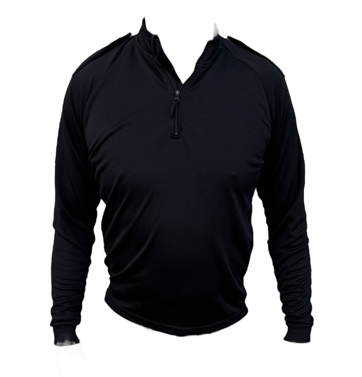 British Police Mens Moisture Wicking Black T-Shirt - Long Sleeved
