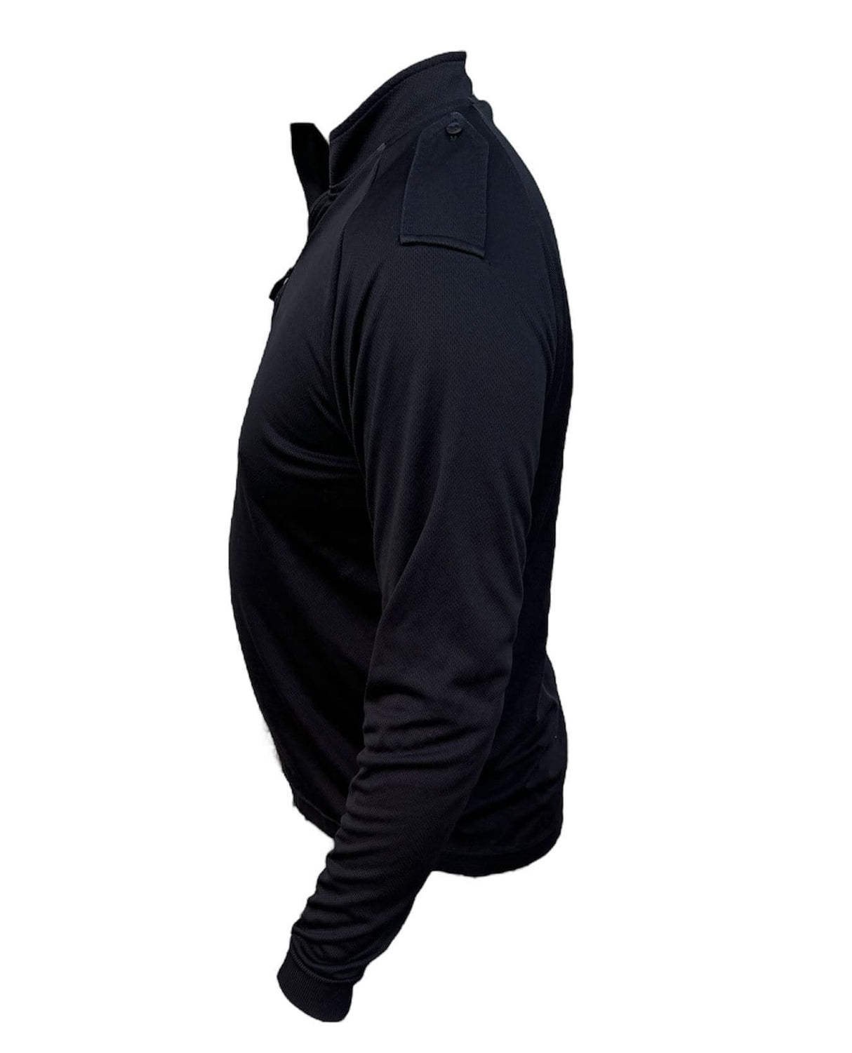 British Police Mens Moisture Wicking Black T-Shirt - Long Sleeved