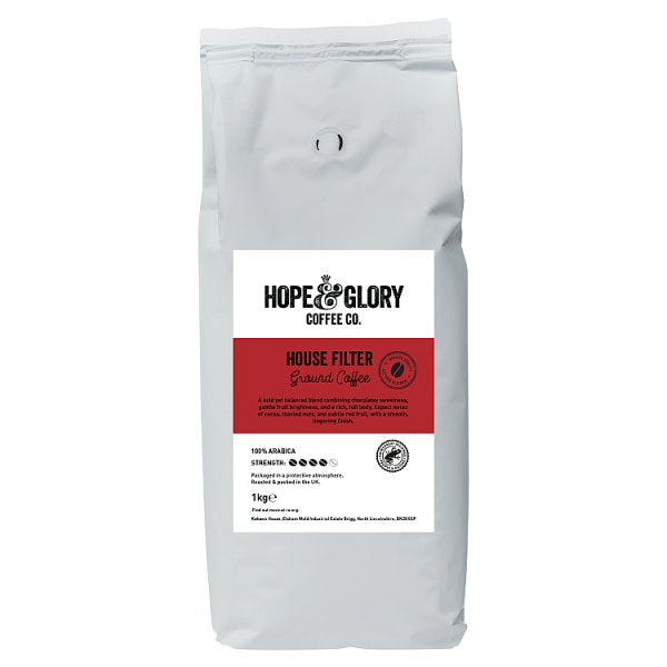 1kg Hope & Glory Coffee Co. House Filter Ground Coffee - Bulk Food Ration Storage