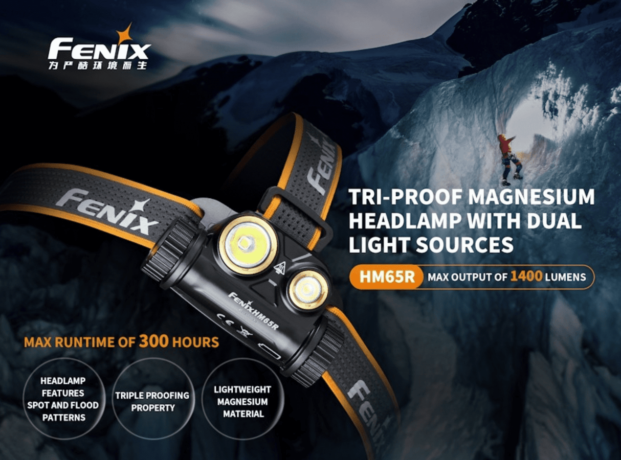 Fenix HM65R 1400 Lumen Rechargeable Outdoor Headlamp