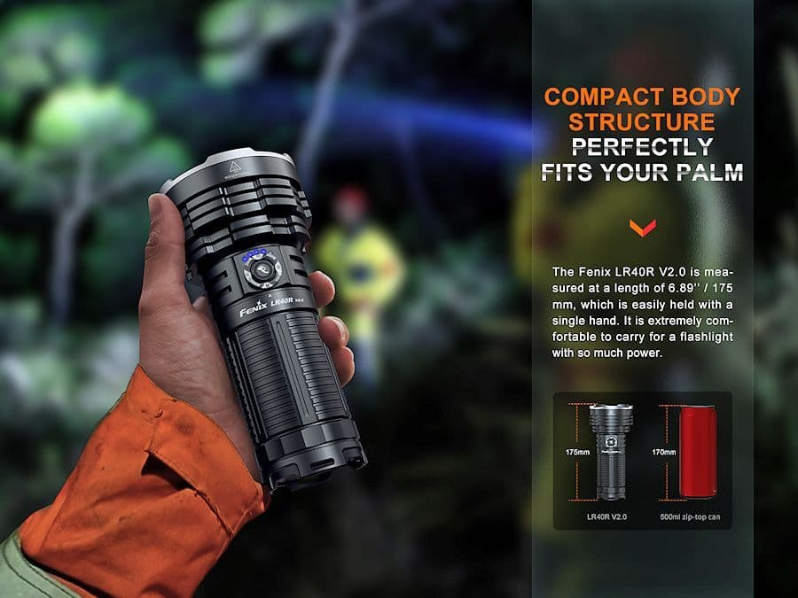 Fenix LR40R v2.0 15,000 Lumen Rechargeable Searchlight Torch