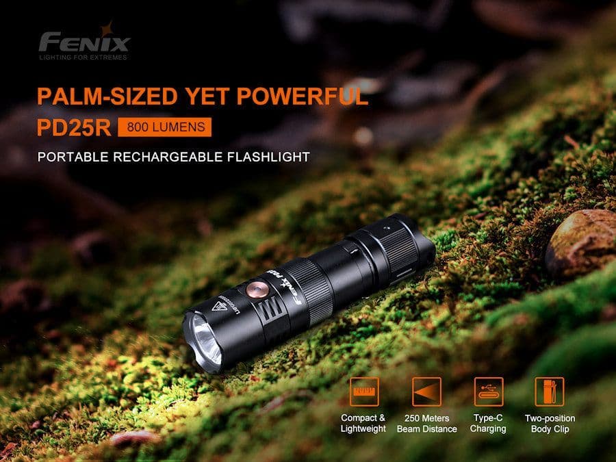 Fenix PD25R 800 Lumen Rechargeable Torch