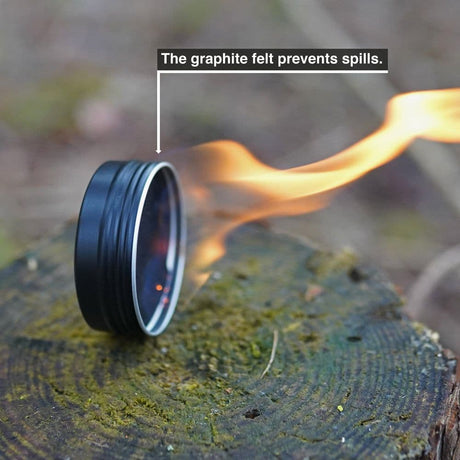 Forest Fundamentals Open Flame Alcohol Tins 4X Graphite Felts