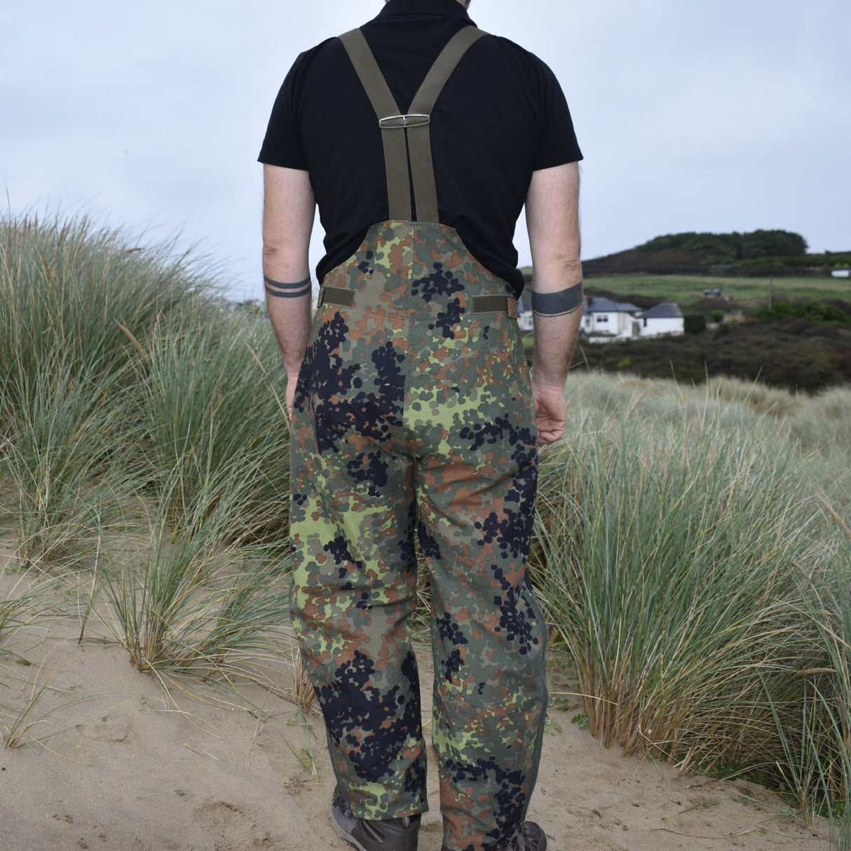 German Flecktarn Camo Gore-Tex Bib & Brace Trousers