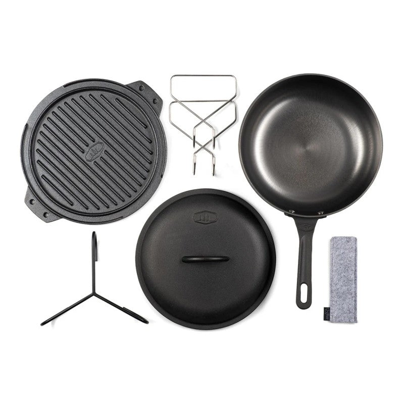 GSI Outdoors Guidecast 10 Inch Cast Iron Cook Set