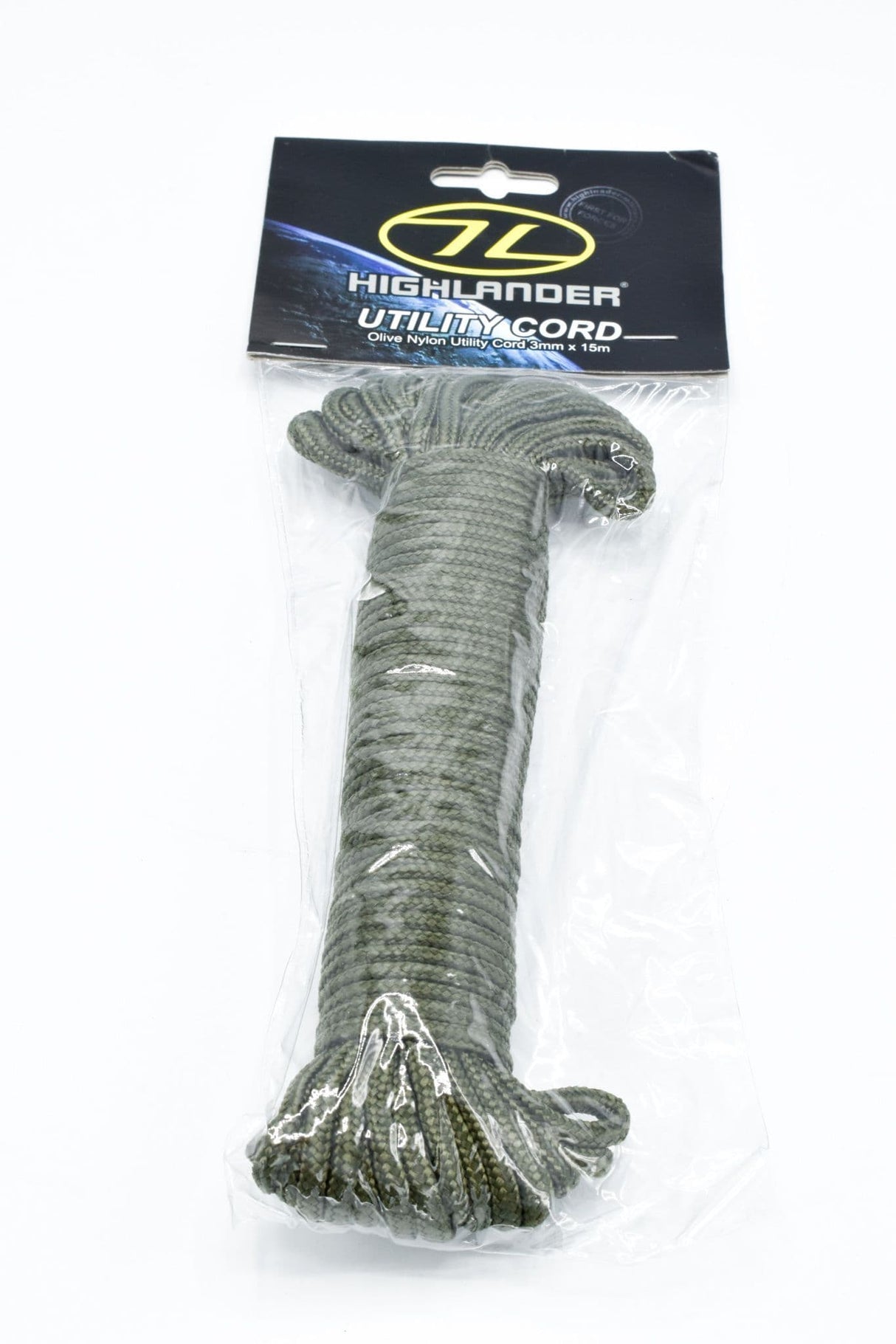 Highlander 3mm x 15m Nylon Utility Paracord- Olive