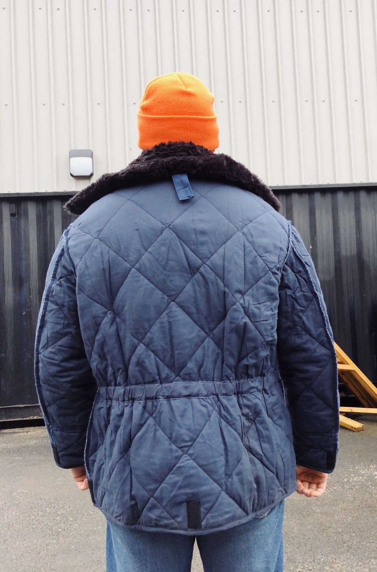 Hungarian Army Quilted Liner and Collar Navy Blue