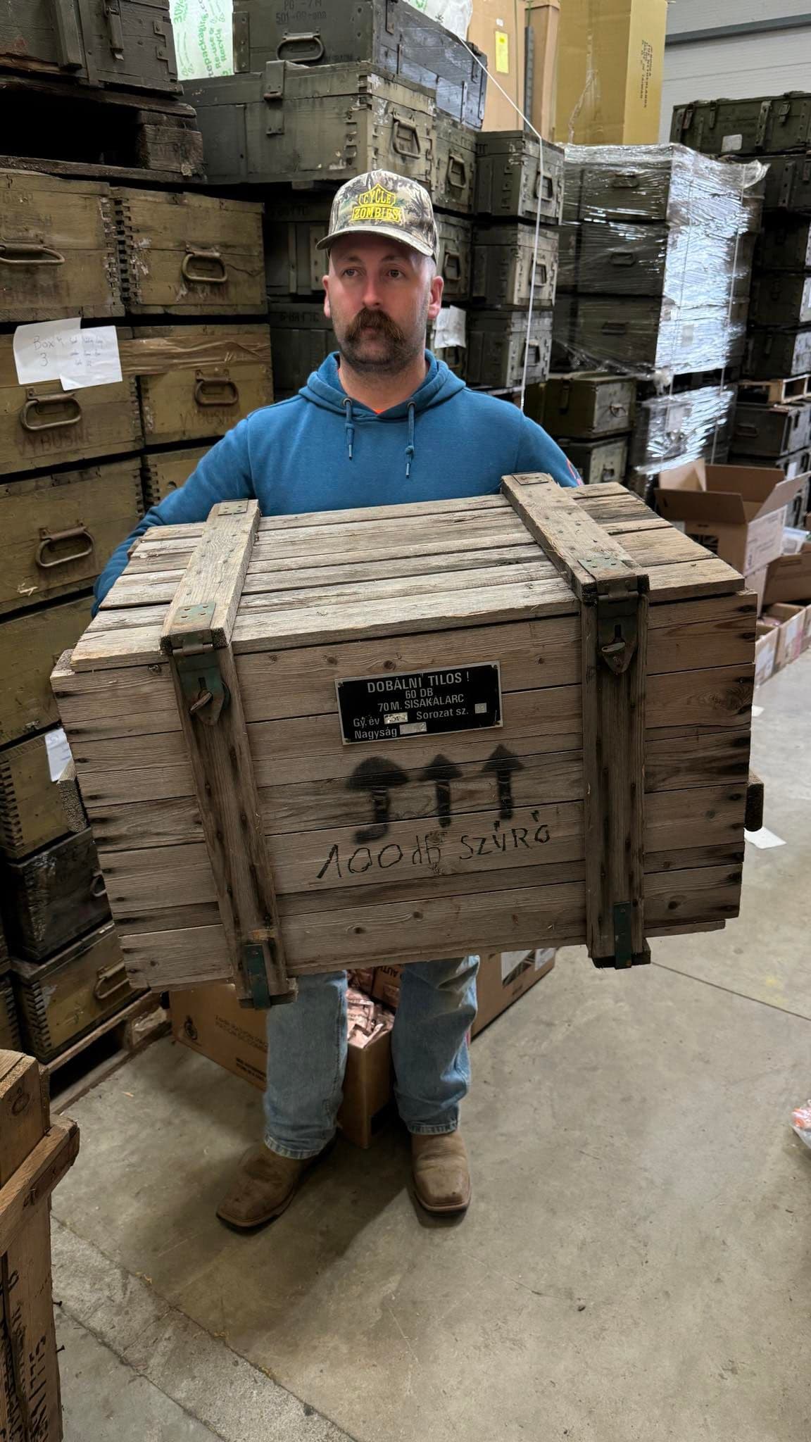 Hungarian Military Large Wooden Ammo Box