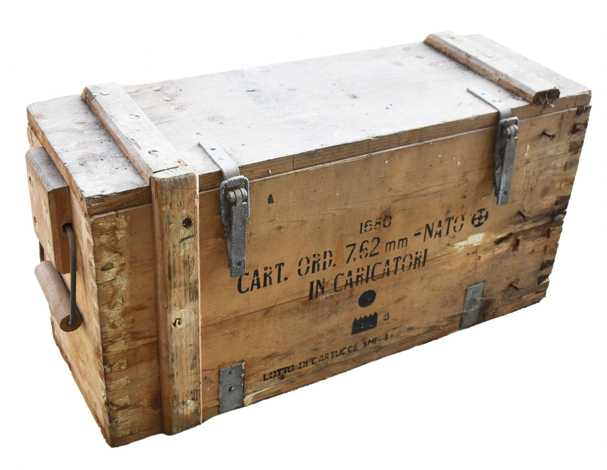 Italian Military Wooden Vintage Ammo Boxes
