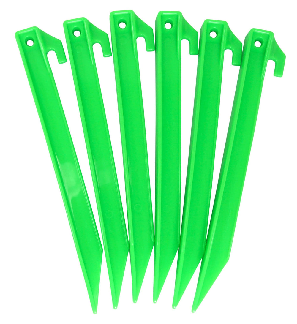 Kombat UK Glow in the Dark Tent Pegs - 9" (6 Pack) - Green