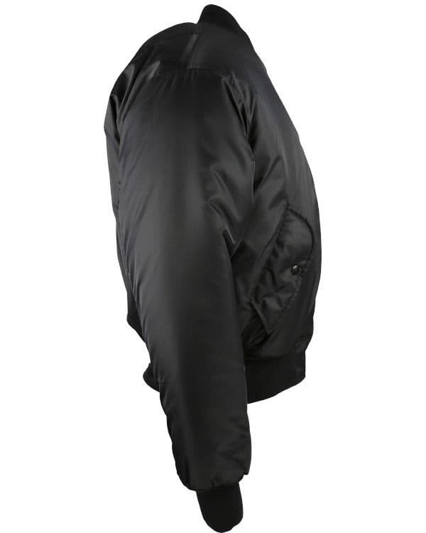 Kombat UK MA1 US Pilot Style Reversible Bomber Jacket in Black