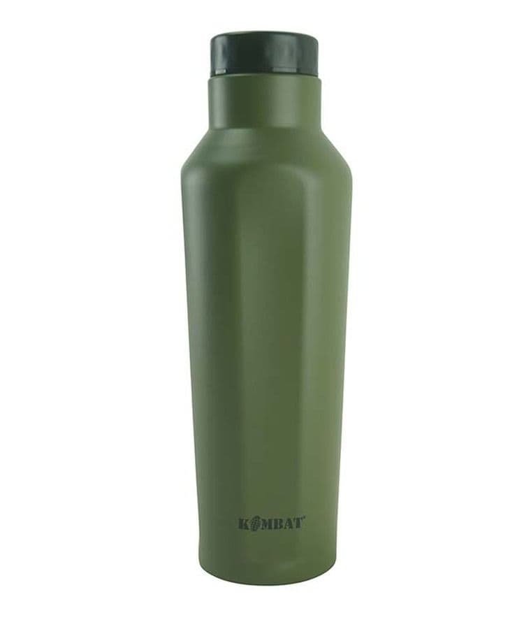 Kombat UK Military 500ml Water Bottle - Stainless Steel - Olive Green