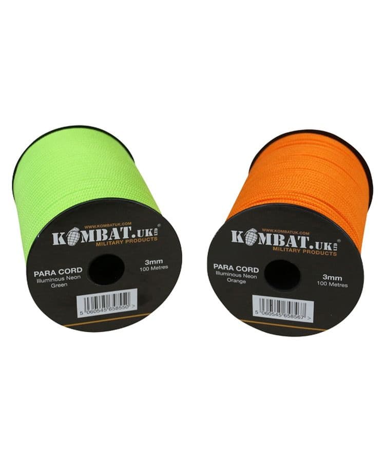 Kombat UK PARACORD 100M Reel - Neon Orange