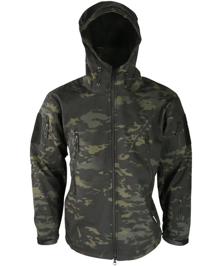 Kombat UK Patriot Tactical Soft Shell Jacket in BTP Black Camo