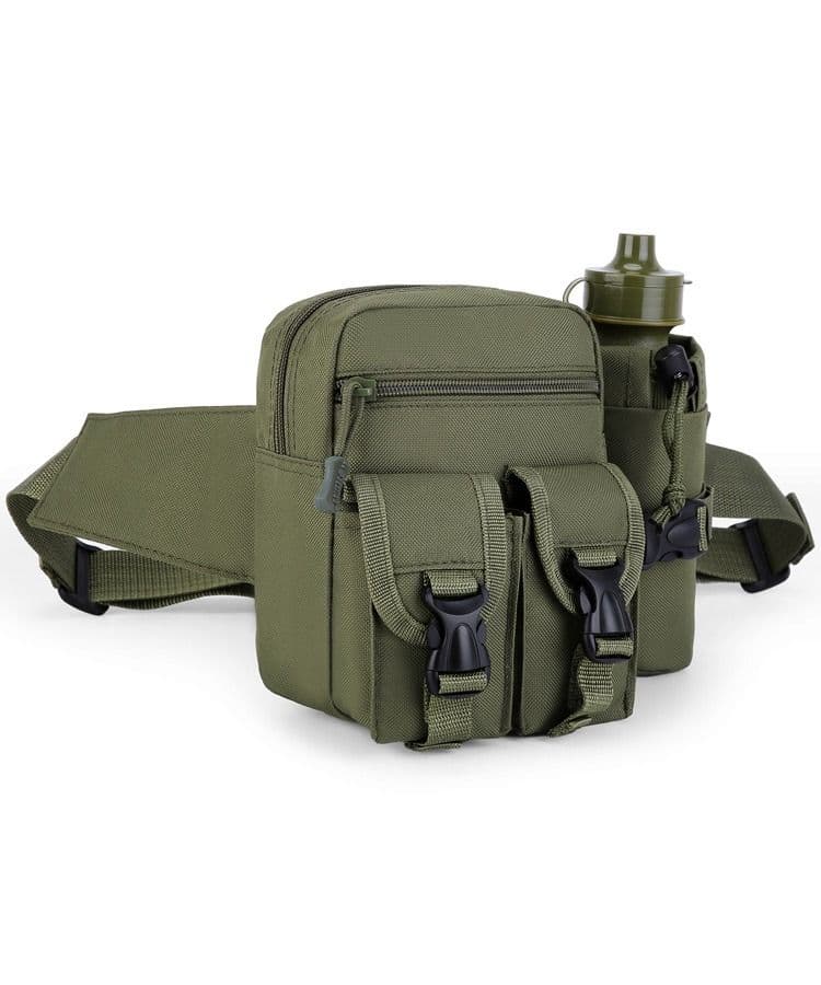 Kombat UK Pioneer Waist Bag With Bottle Holder - Olive Green